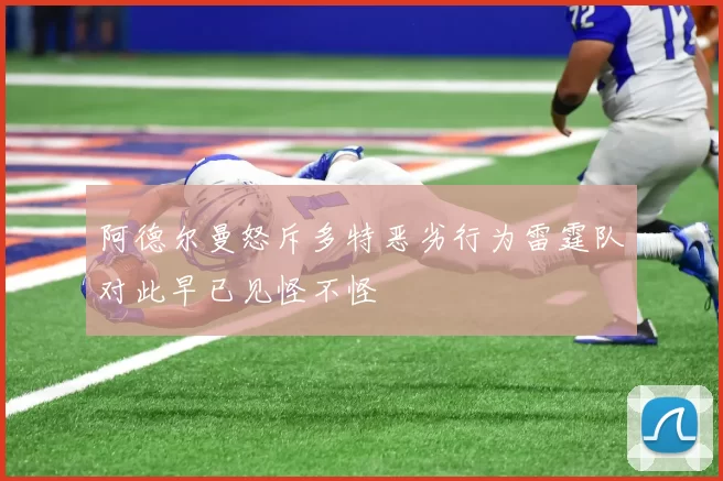阿德尔曼怒斥多特恶劣行为雷霆队对此早已见怪不怪