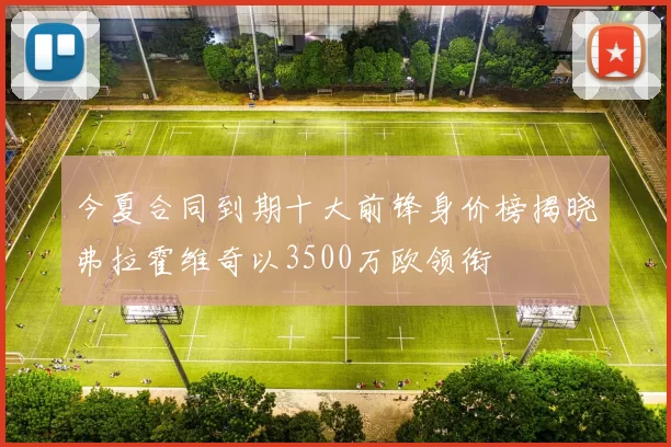 今夏合同到期十大前锋身价榜揭晓弗拉霍维奇以3500万欧领衔